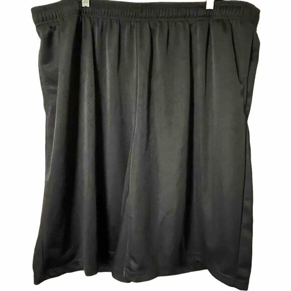 Men’s Mesh Athletic Shorts Plus Size 40” Black Elastic‎ Waist Drawstring - Picture 1 of 5